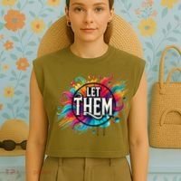 Let Them Garment-Dyed Women's Muscle Tee thumb 4
