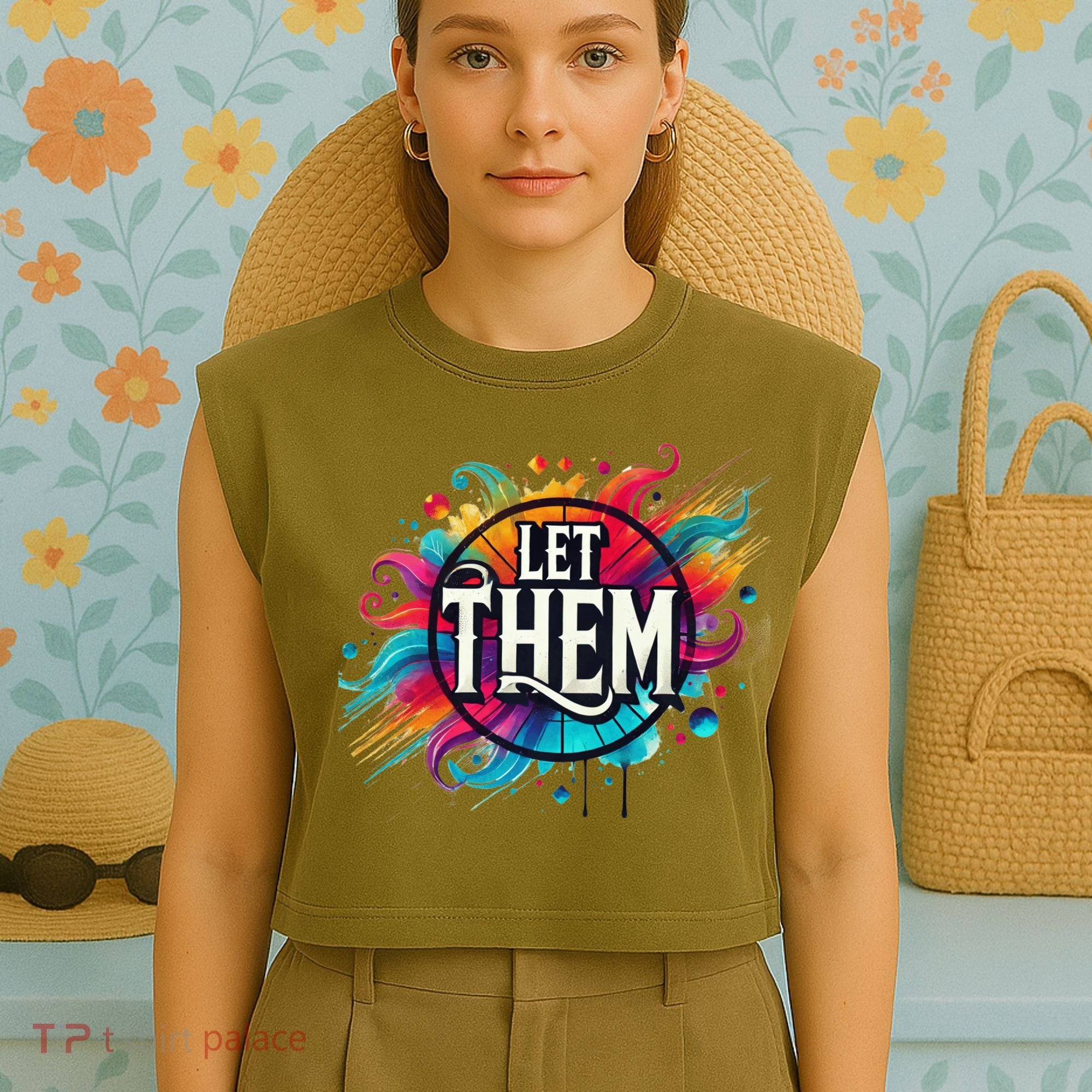 Let Them Garment-Dyed Women's Muscle Tee