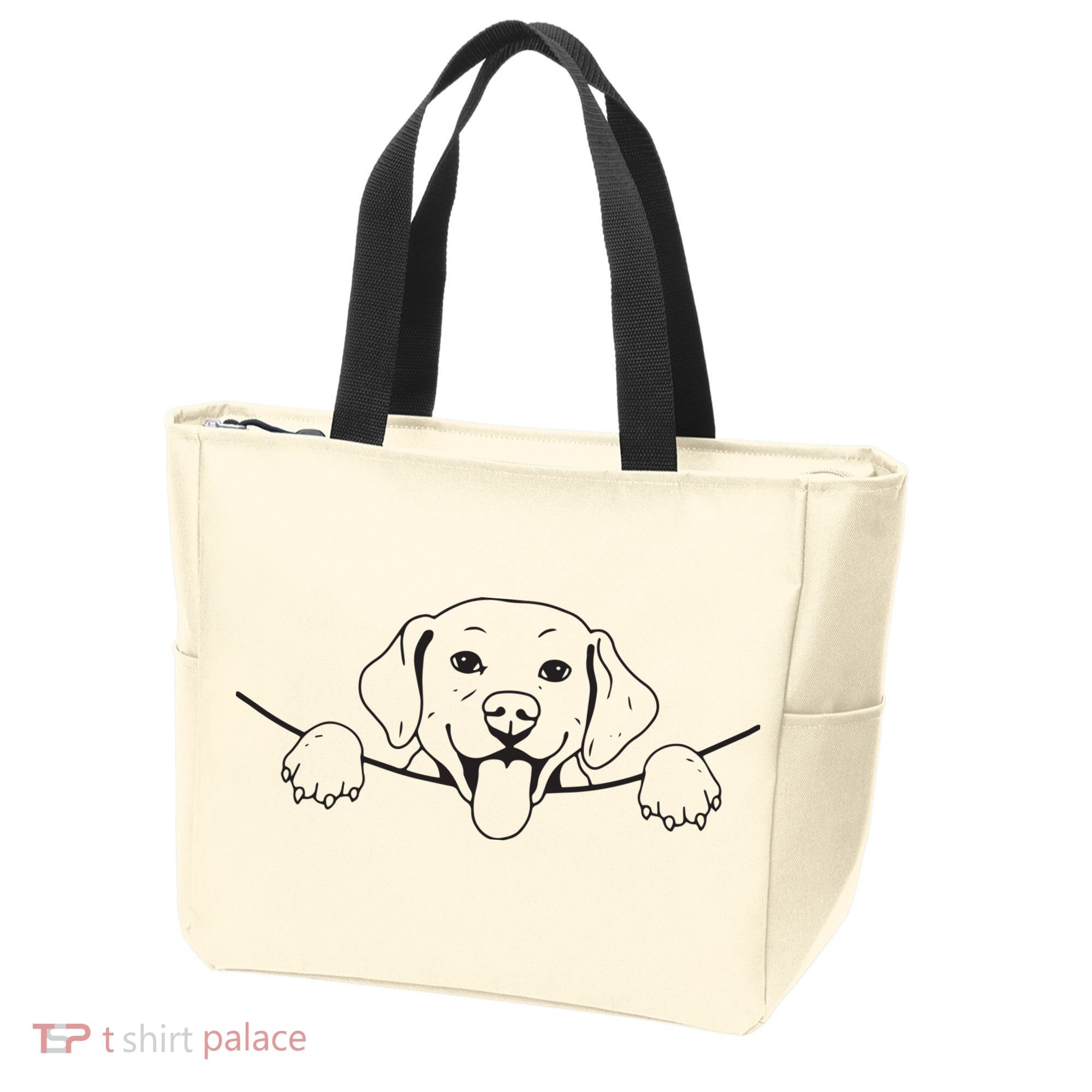 Labrador T Lab Dog Yellow Black Labrador Retriever Tote Bag