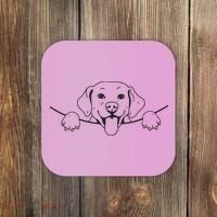 Labrador T Lab Dog Yellow Black Labrador Retriever Coaster thumb 0