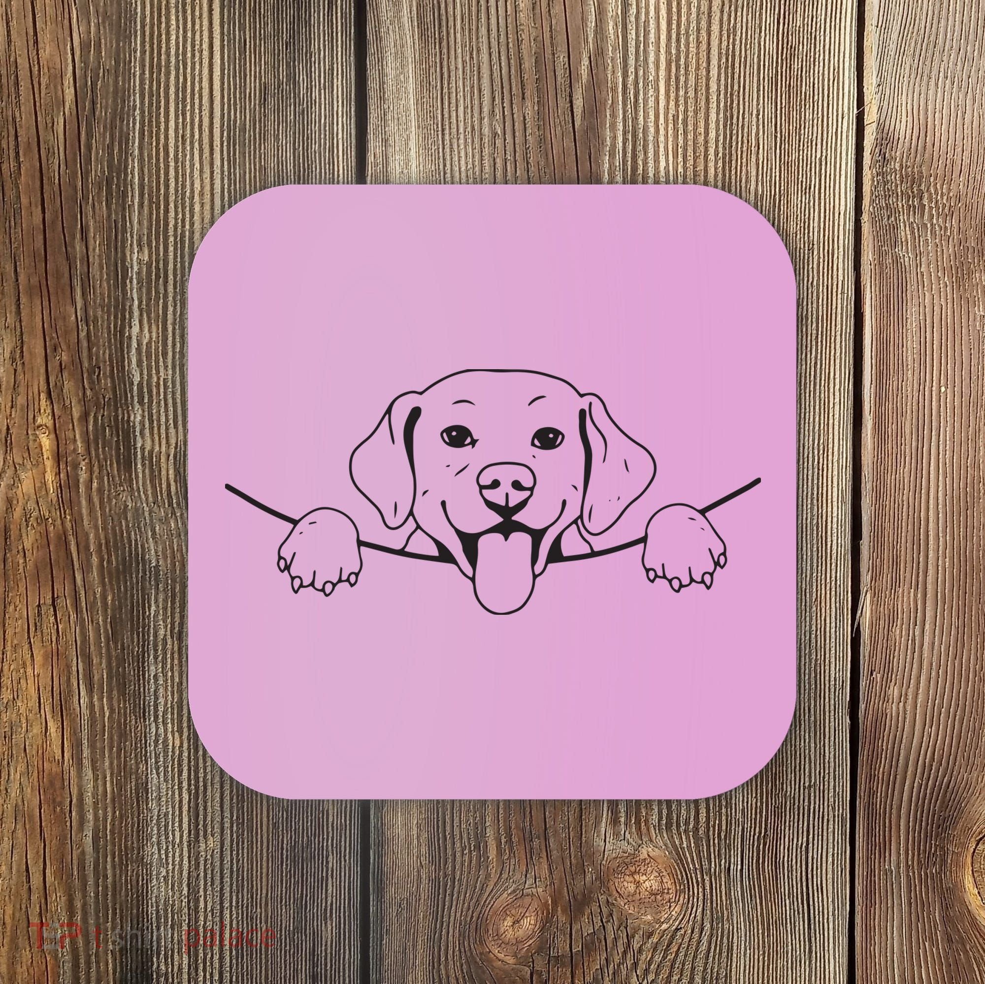 Labrador T Lab Dog Yellow Black Labrador Retriever Coaster