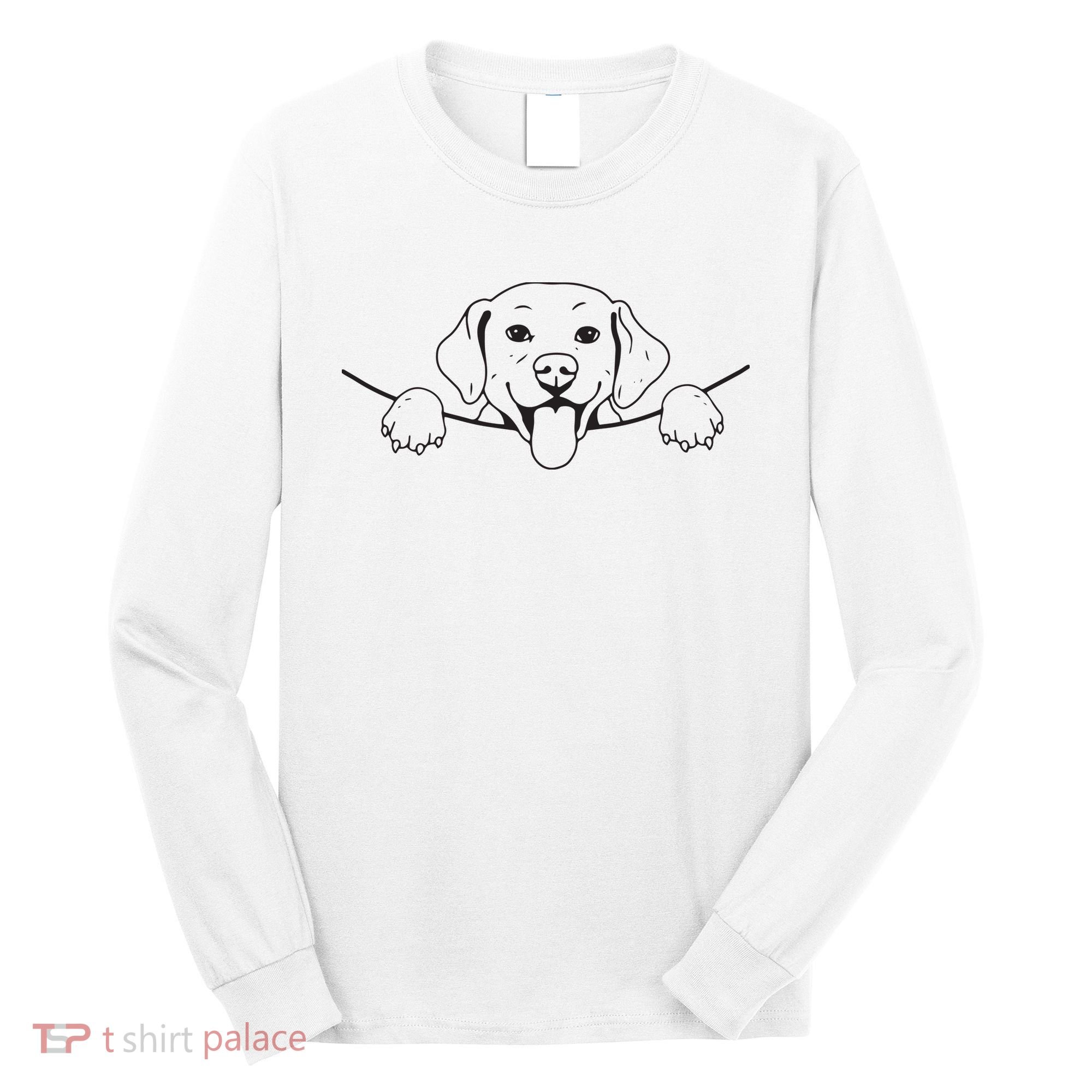 Labrador T Lab Dog Yellow Black Labrador Retriever Long Sleeve Shirt
