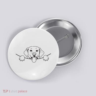 Labrador T Lab Dog Yellow Black Labrador Retriever Button