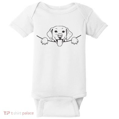 Labrador T Lab Dog Yellow Black Labrador Retriever Baby Bodysuit