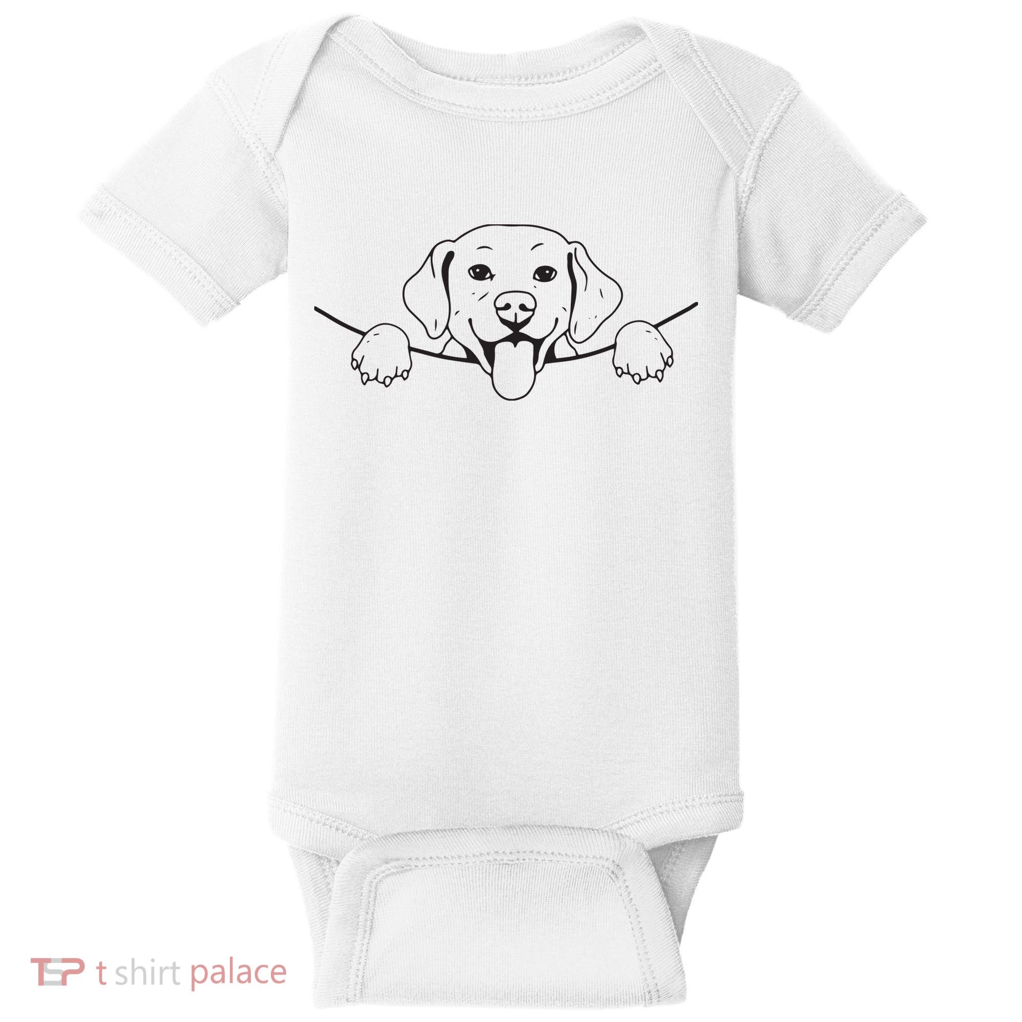 Labrador T Lab Dog Yellow Black Labrador Retriever Baby Bodysuit