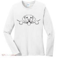 Labrador T Lab Dog Yellow Black Labrador Retriever Women's Long Sleeve Shirt thumb 0