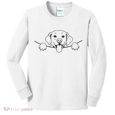 Labrador T Lab Dog Yellow Black Labrador Retriever Kids Long Sleeve Shirt