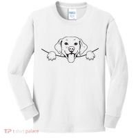 Labrador T Lab Dog Yellow Black Labrador Retriever Kids Long Sleeve Shirt thumb 0