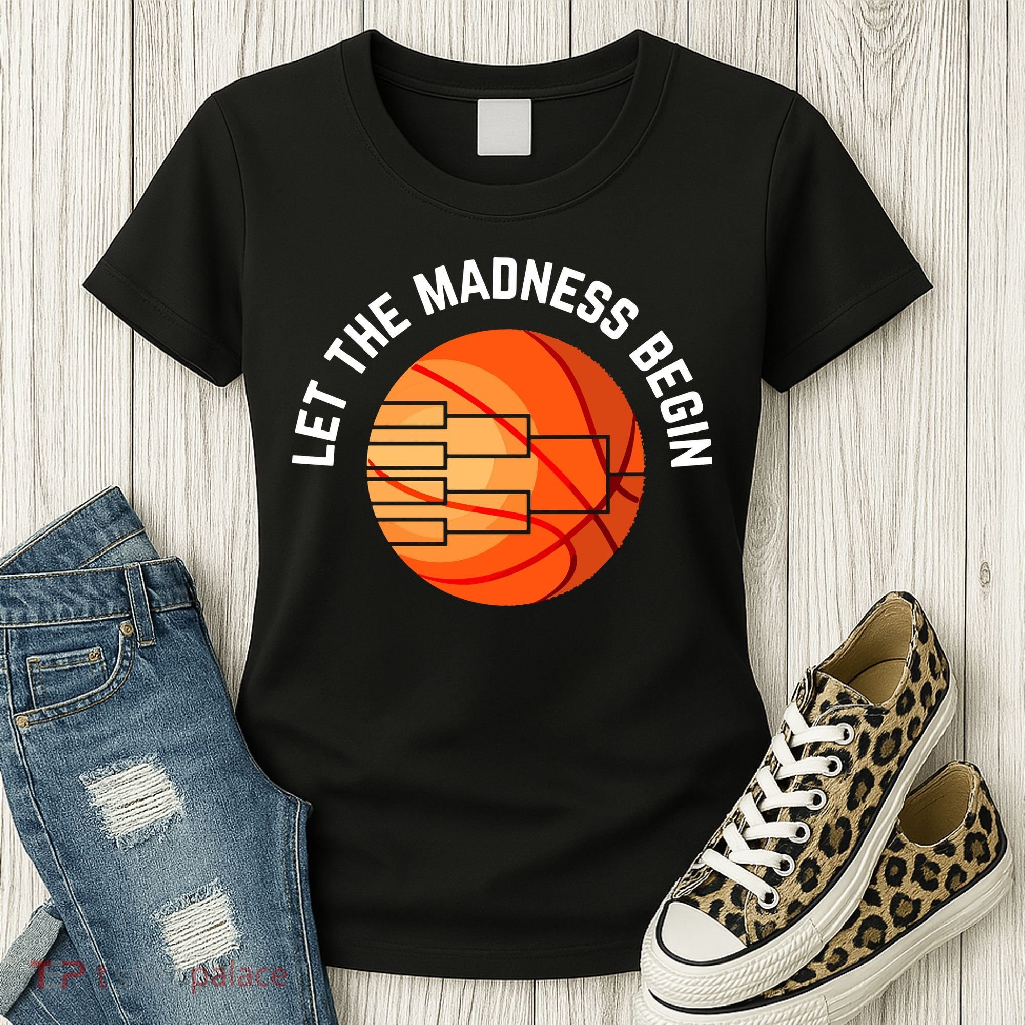 Let The Madness Begin Long Sleeve Basketball Women's T-Shirt