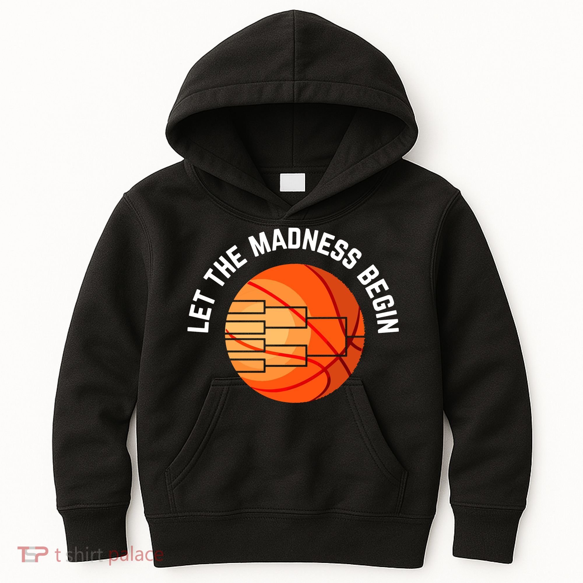 Let The Madness Begin Long Sleeve Basketball Kids Hoodie