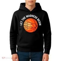Let The Madness Begin Long Sleeve Basketball Kids Hoodie thumb 4