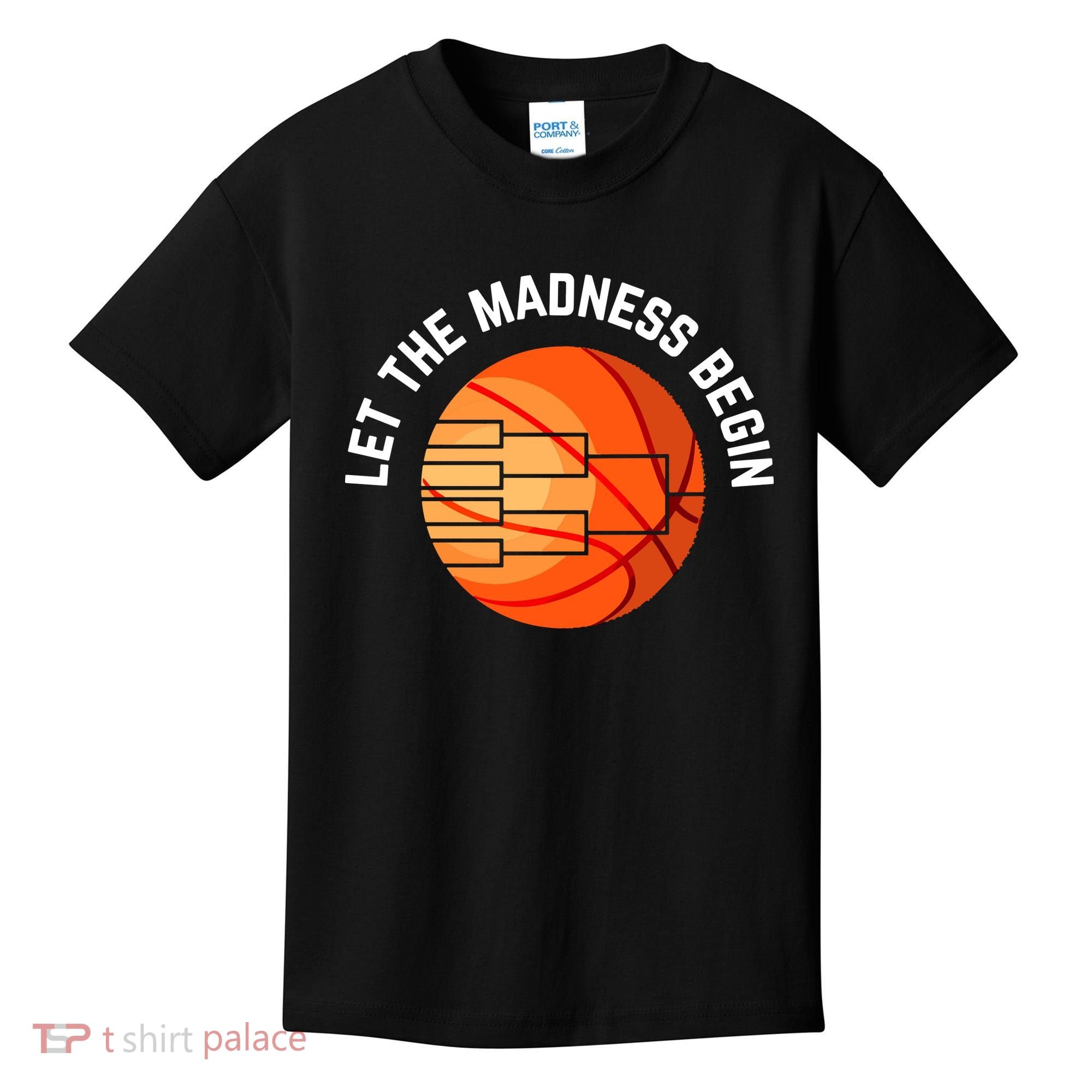 Let The Madness Begin Long Sleeve Basketball Kids T-Shirt