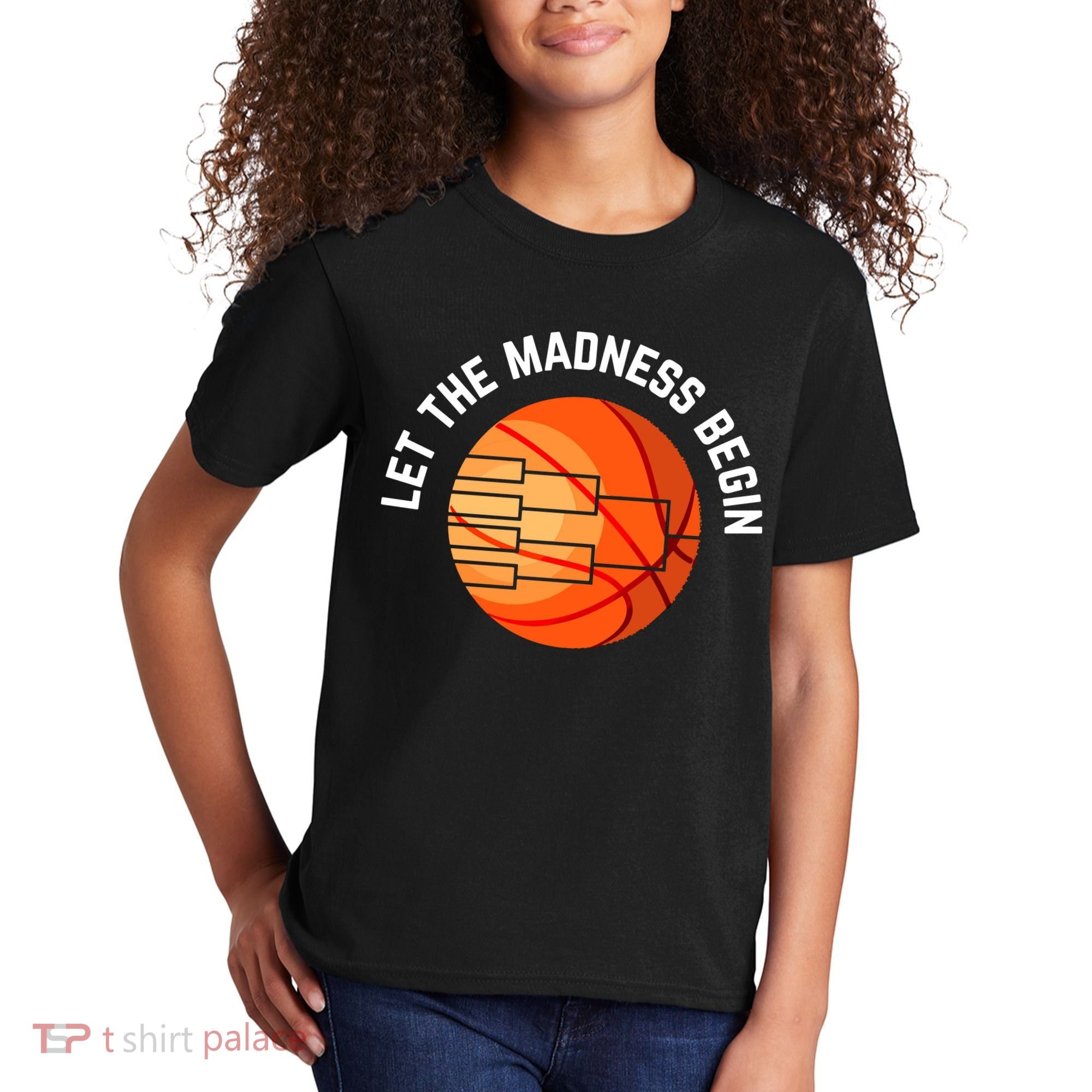 Let The Madness Begin Long Sleeve Basketball Kids T-Shirt