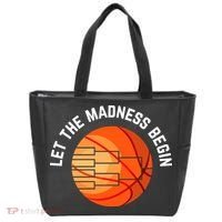 Let The Madness Begin Long Sleeve Basketball Tote Bag thumb 0