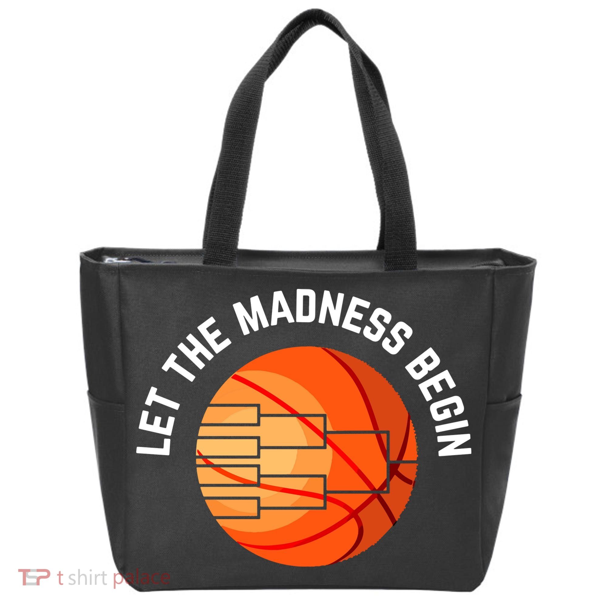 Let The Madness Begin Long Sleeve Basketball Tote Bag