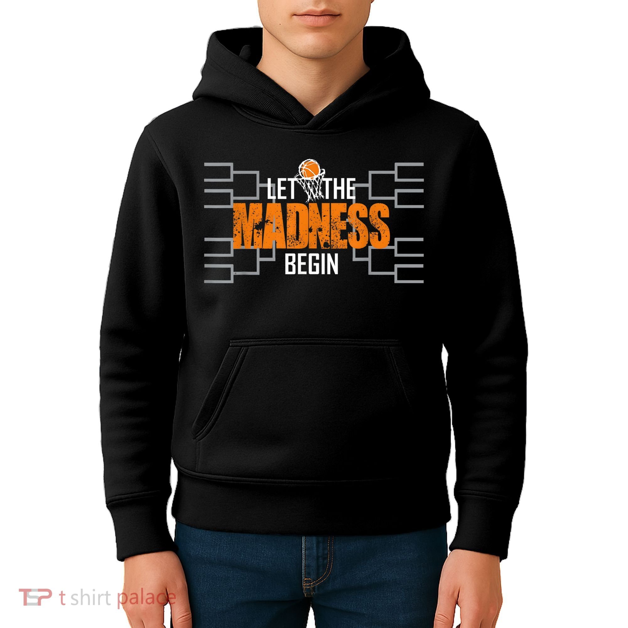 Let the madness begin Basketball Madness College March Kids Hoodie