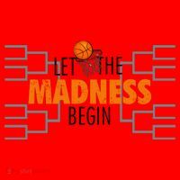 Let The Madness Begin A Funny Gift For Basketball Madness College March Premium Santa Hat thumb 1