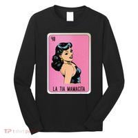 La Tia Mamacita Mexican Slang Chicano Bingo Cards Long Sleeve Shirt thumb 0