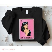 La Tia Mamacita Mexican Slang Chicano Bingo Cards Sweatshirt thumb 2