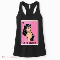 La Tia Mamacita Mexican Slang Chicano Bingo Cards Women's Tank Top thumb 0