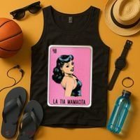 La Tia Mamacita Mexican Slang Chicano Bingo Cards Tank Top thumb 4