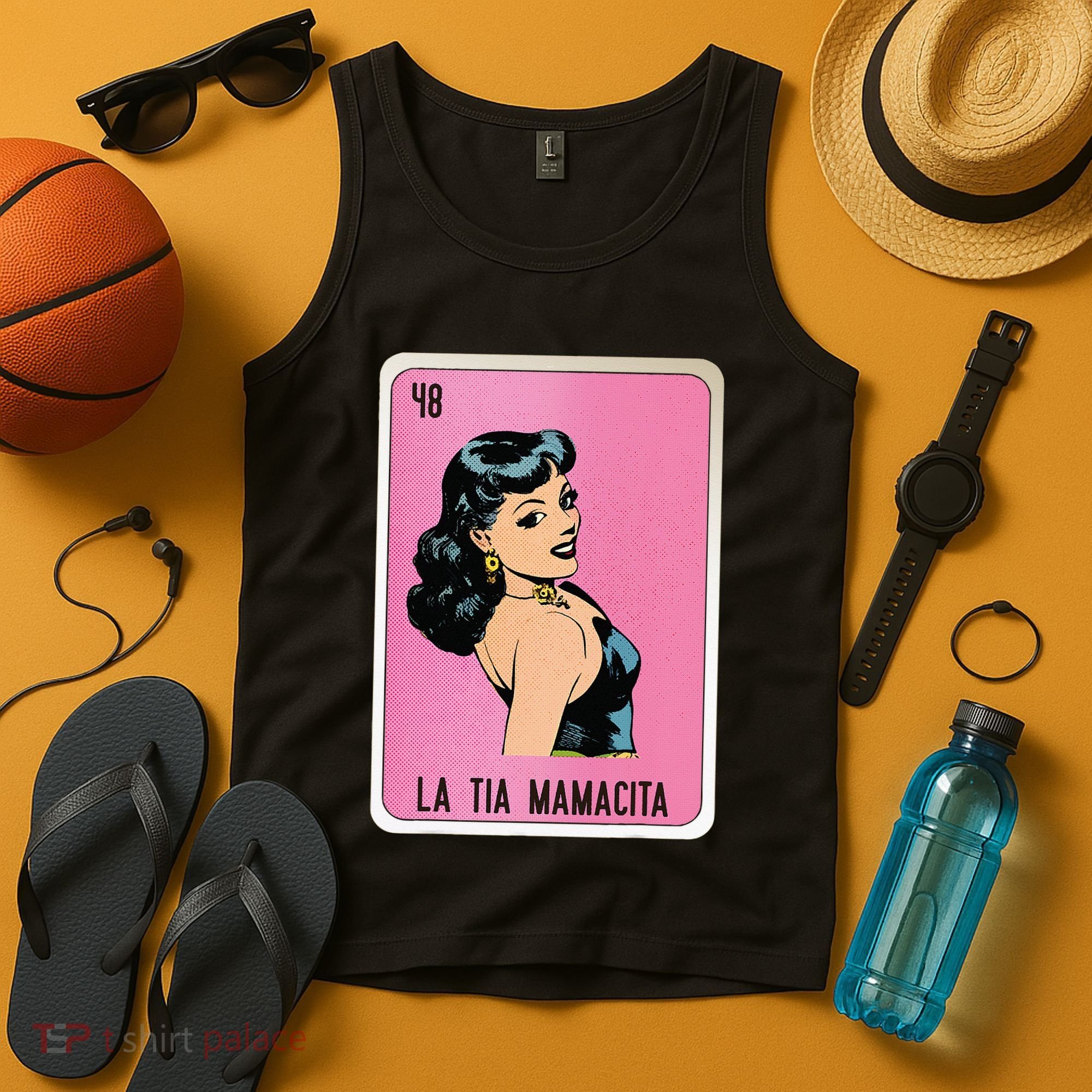 La Tia Mamacita Mexican Slang Chicano Bingo Cards Tank Top