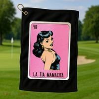 La Tia Mamacita Mexican Slang Chicano Bingo Cards Golf Towel thumb 1