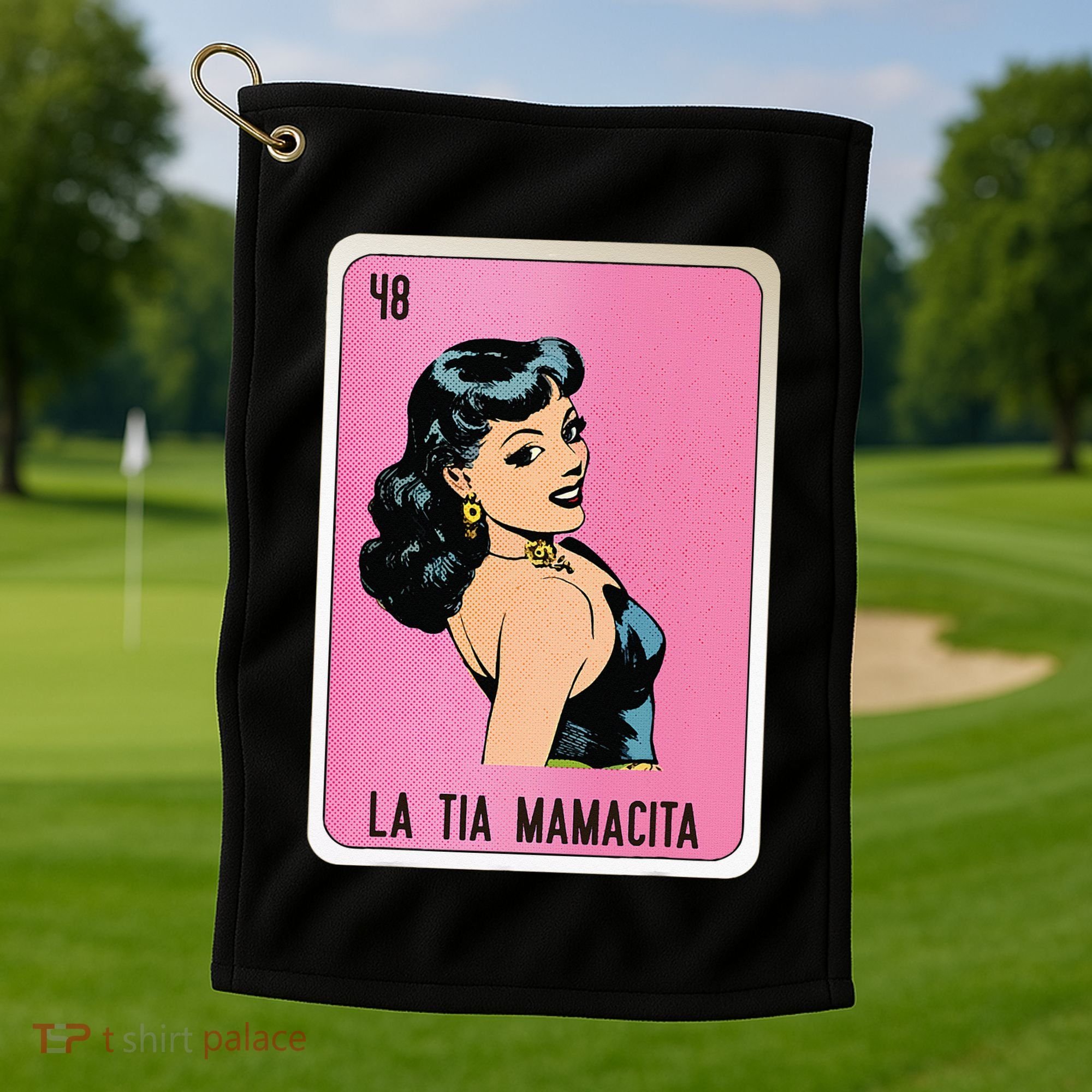 La Tia Mamacita Mexican Slang Chicano Bingo Cards Golf Towel