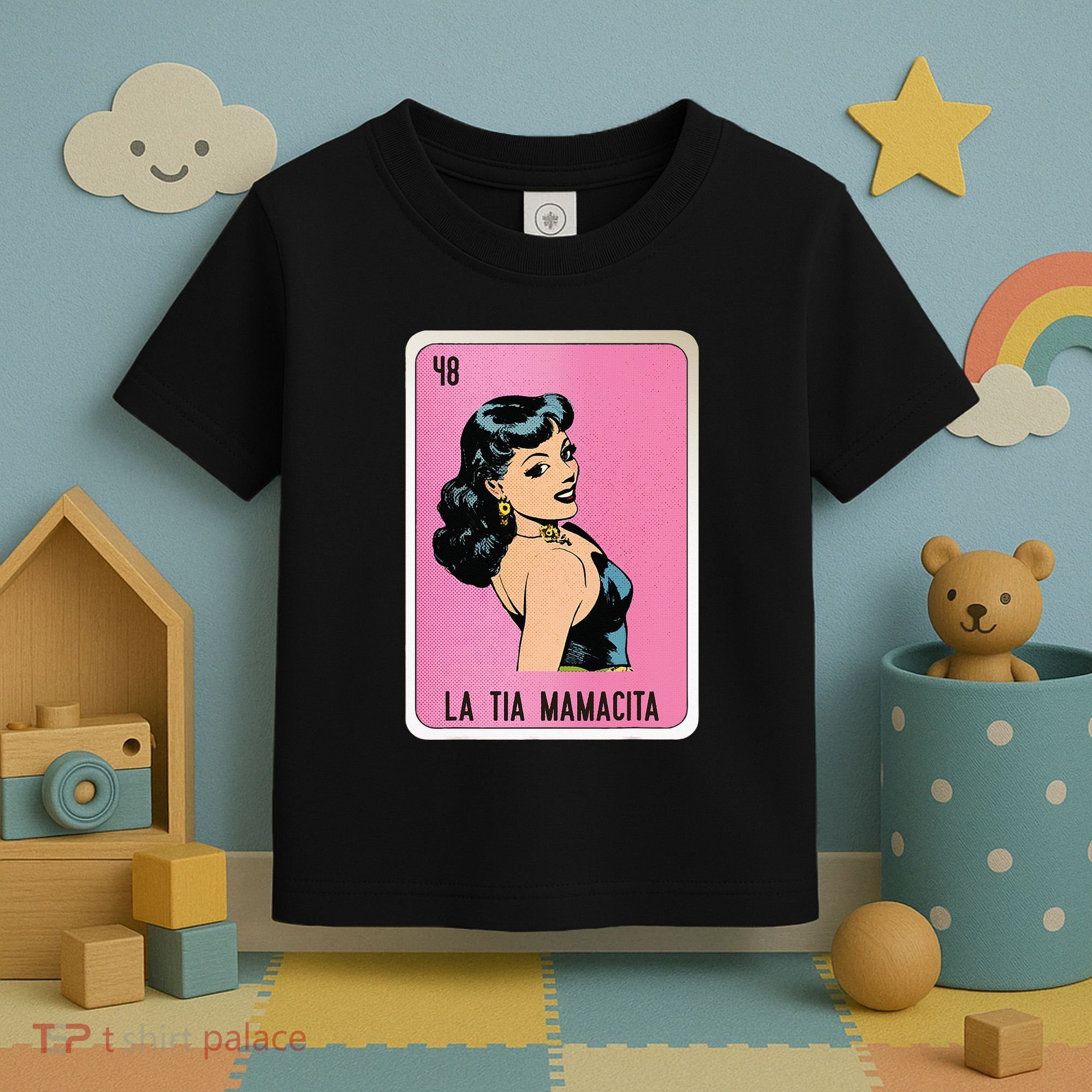 La Tia Mamacita Mexican Slang Chicano Bingo Cards Toddler T-Shirt