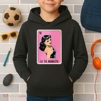 La Tia Mamacita Mexican Slang Chicano Bingo Cards Kids Hoodie thumb 2