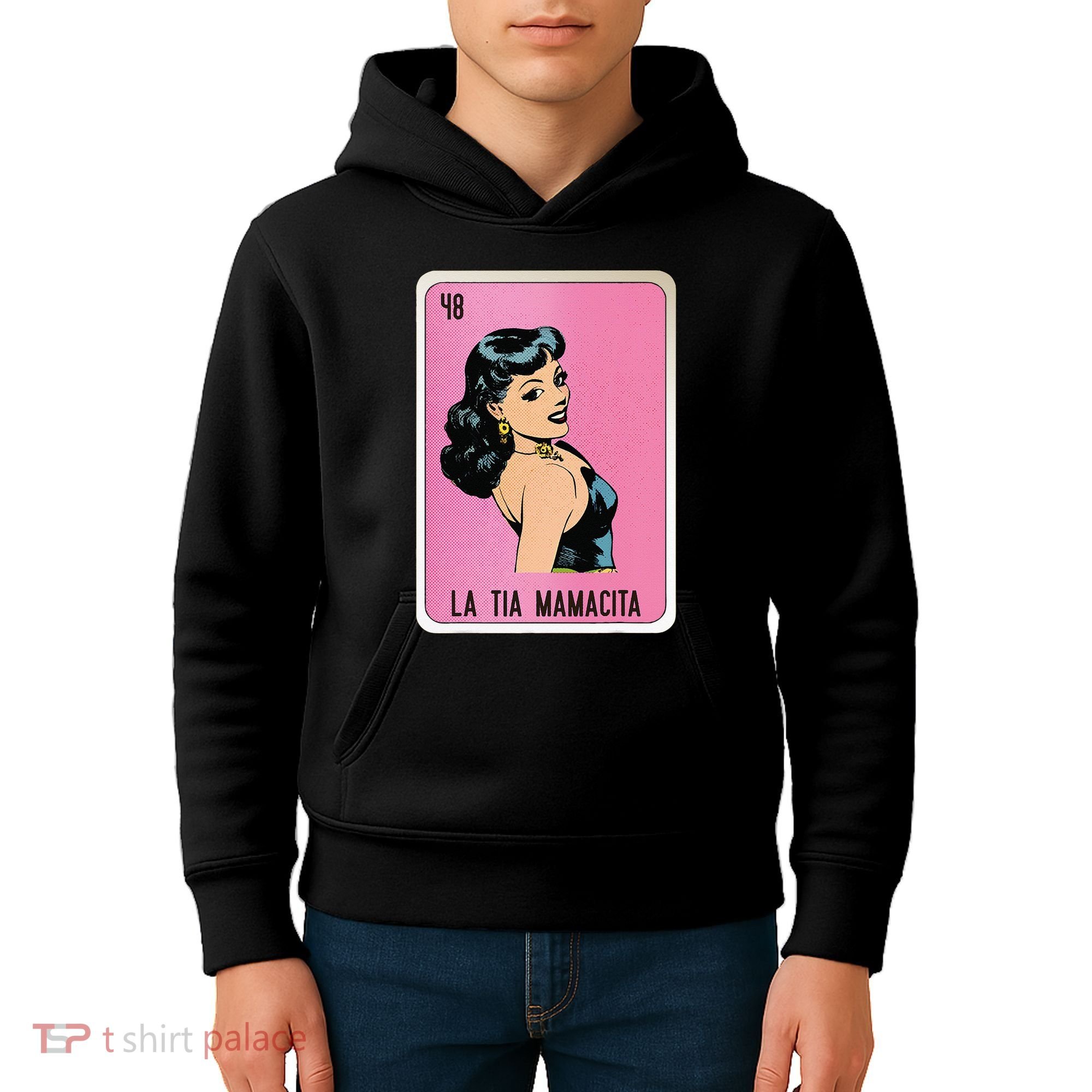 La Tia Mamacita Mexican Slang Chicano Bingo Cards Kids Hoodie
