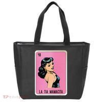 La Tia Mamacita Mexican Slang Chicano Bingo Cards Tote Bag thumb 0