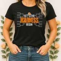 Let The Madness Begin A Funny Gift For Basketball Madness College March Premium Women's T-Shirt thumb 2