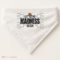 Let The Madness Begin College March Brackets Tournament USA-Made Doggie Bandana thumb 0