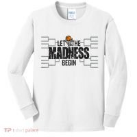 Let The Madness Begin College March Brackets Tournament Kids Long Sleeve Shirt thumb 0