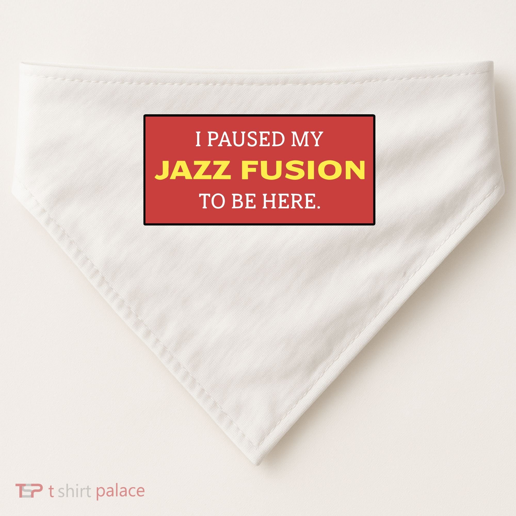 Lonious Thee Monk I Paused My Jazz Fusion To Be Here USA-Made Doggie Bandana