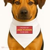 Lonious Thee Monk I Paused My Jazz Fusion To Be Here USA-Made Doggie Bandana thumb 1