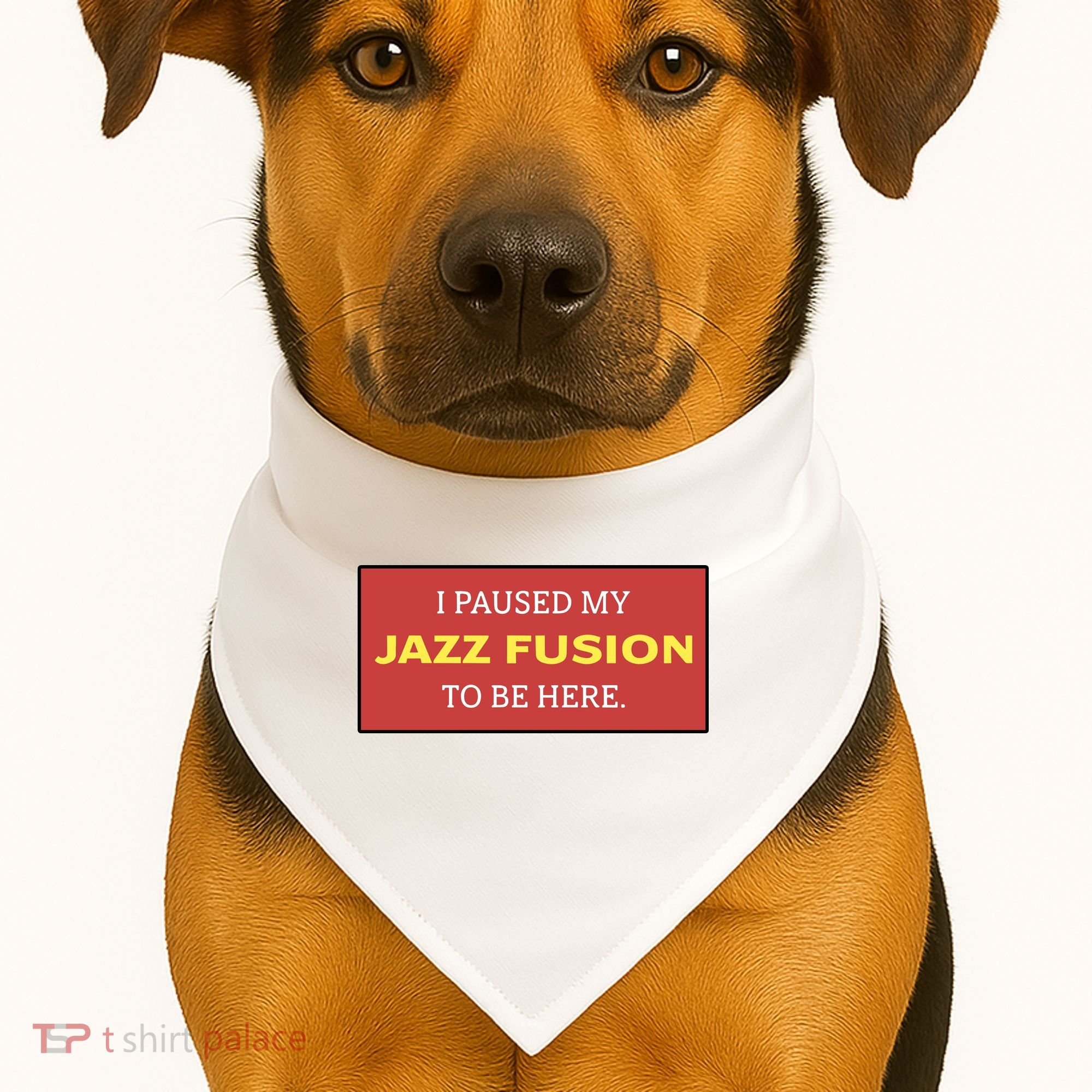 Lonious Thee Monk I Paused My Jazz Fusion To Be Here USA-Made Doggie Bandana