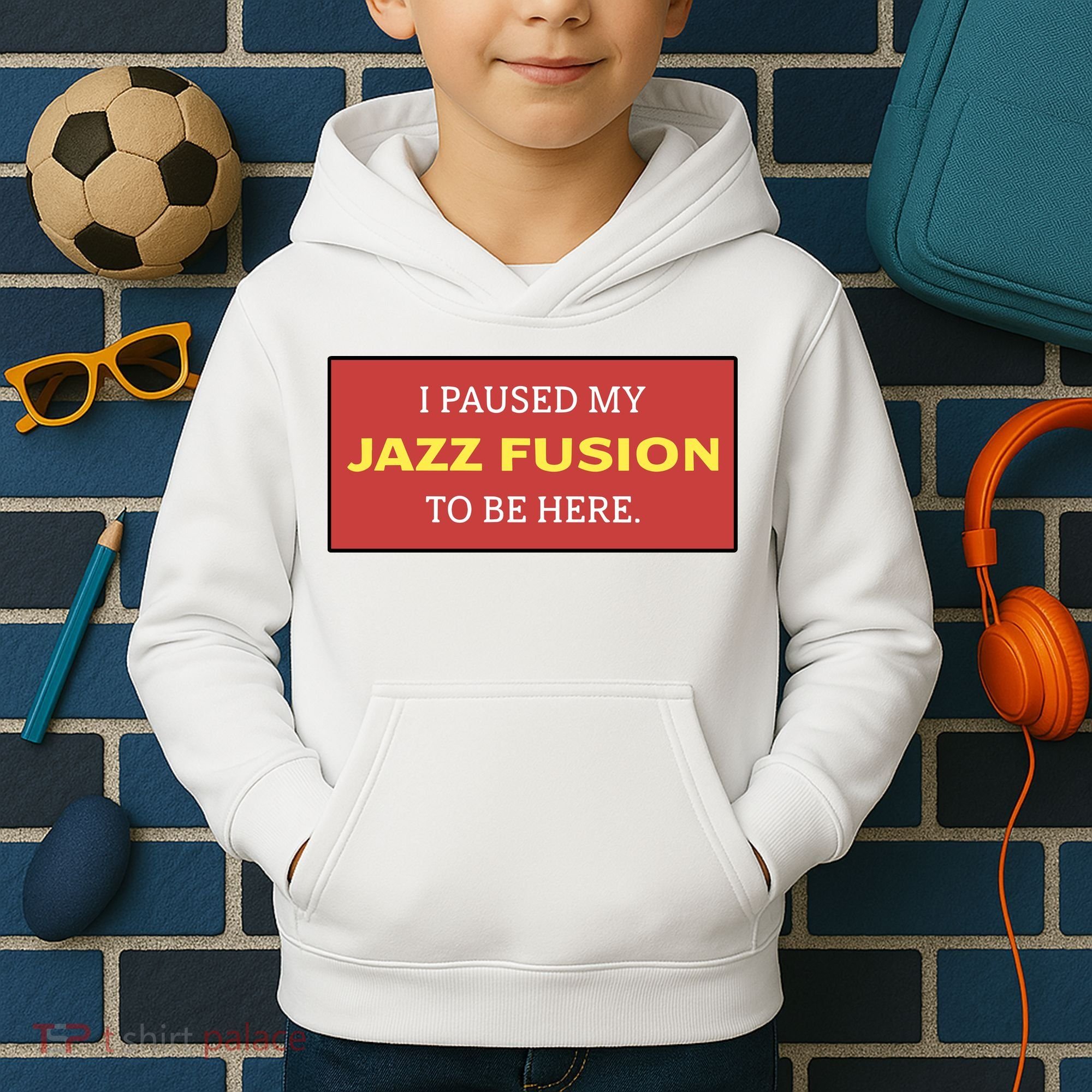 Lonious Thee Monk I Paused My Jazz Fusion To Be Here Kids Hoodie