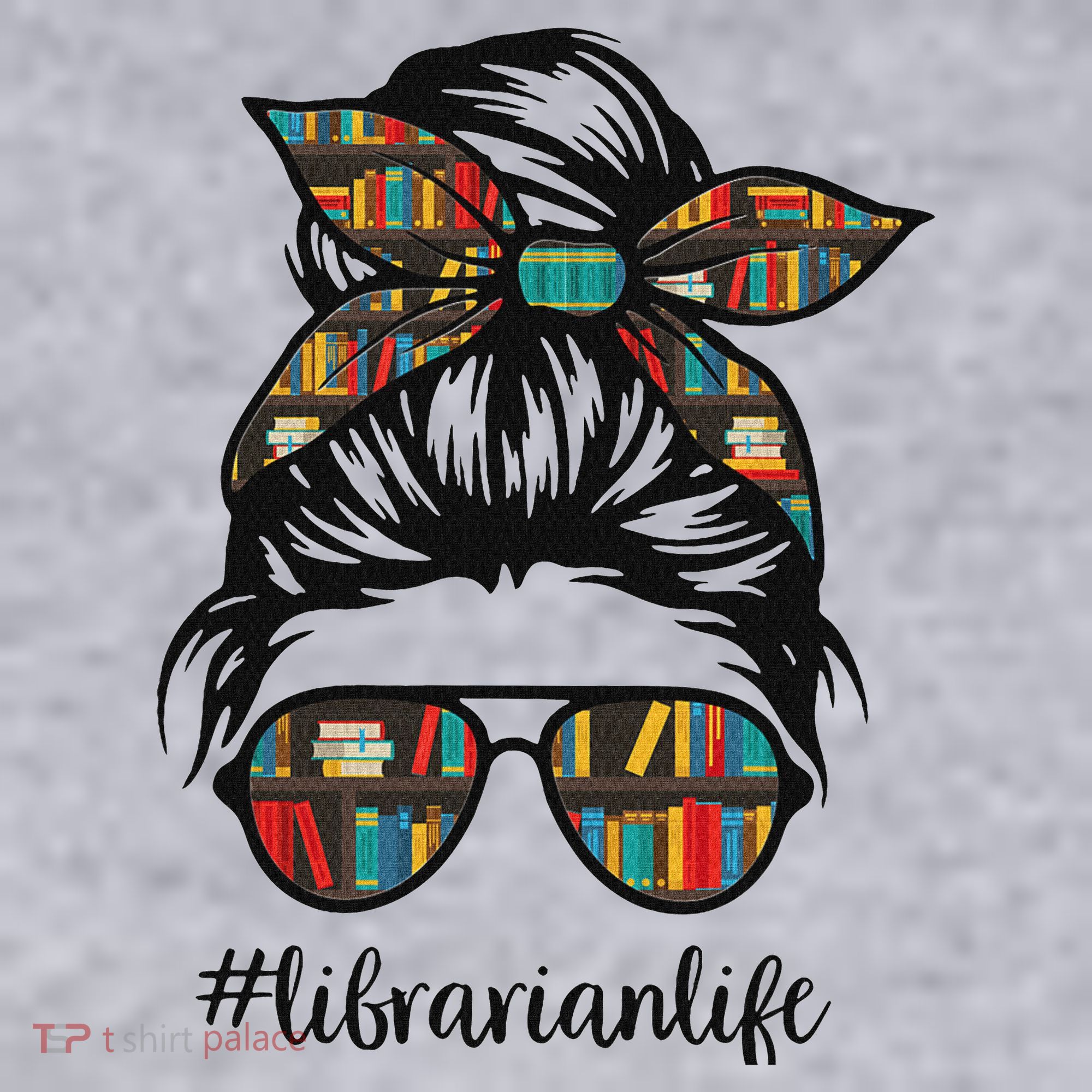 Librarian Teacher Messy Bun Life Book Library Back To School Women's Sweatshirt