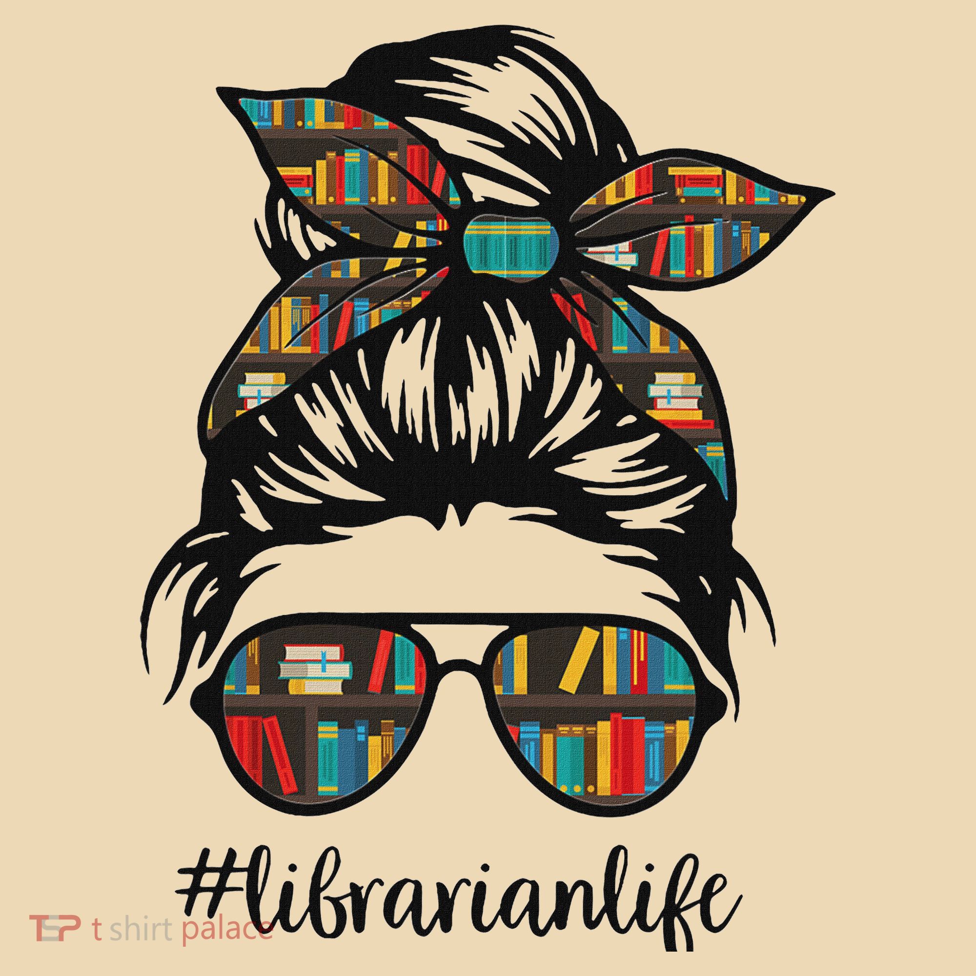 Librarian Teacher Messy Bun Life Book Library Back To School Tote Bag