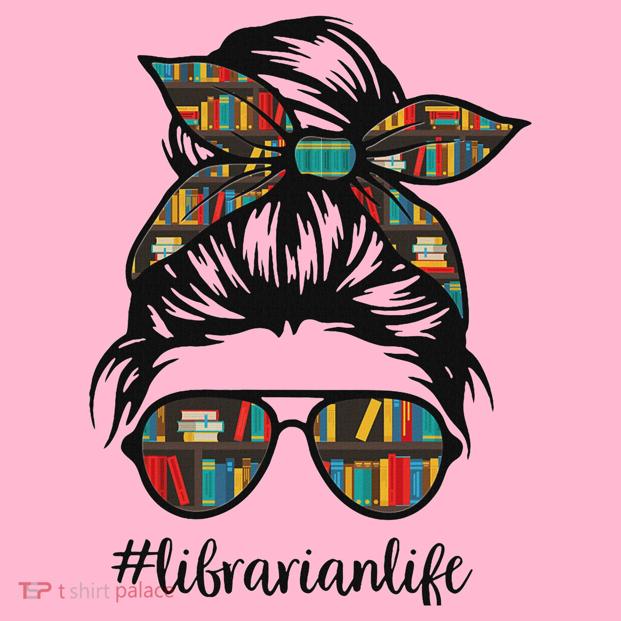 Librarian Teacher Messy Bun Life Book Library Back To School Coaster