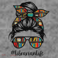 Librarian Teacher Messy Bun Life Book Library Back To School Toddler Hoodie thumb 2