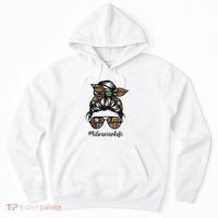 Librarian Teacher Messy Bun Life Book Library Back To School Hoodie thumb 0