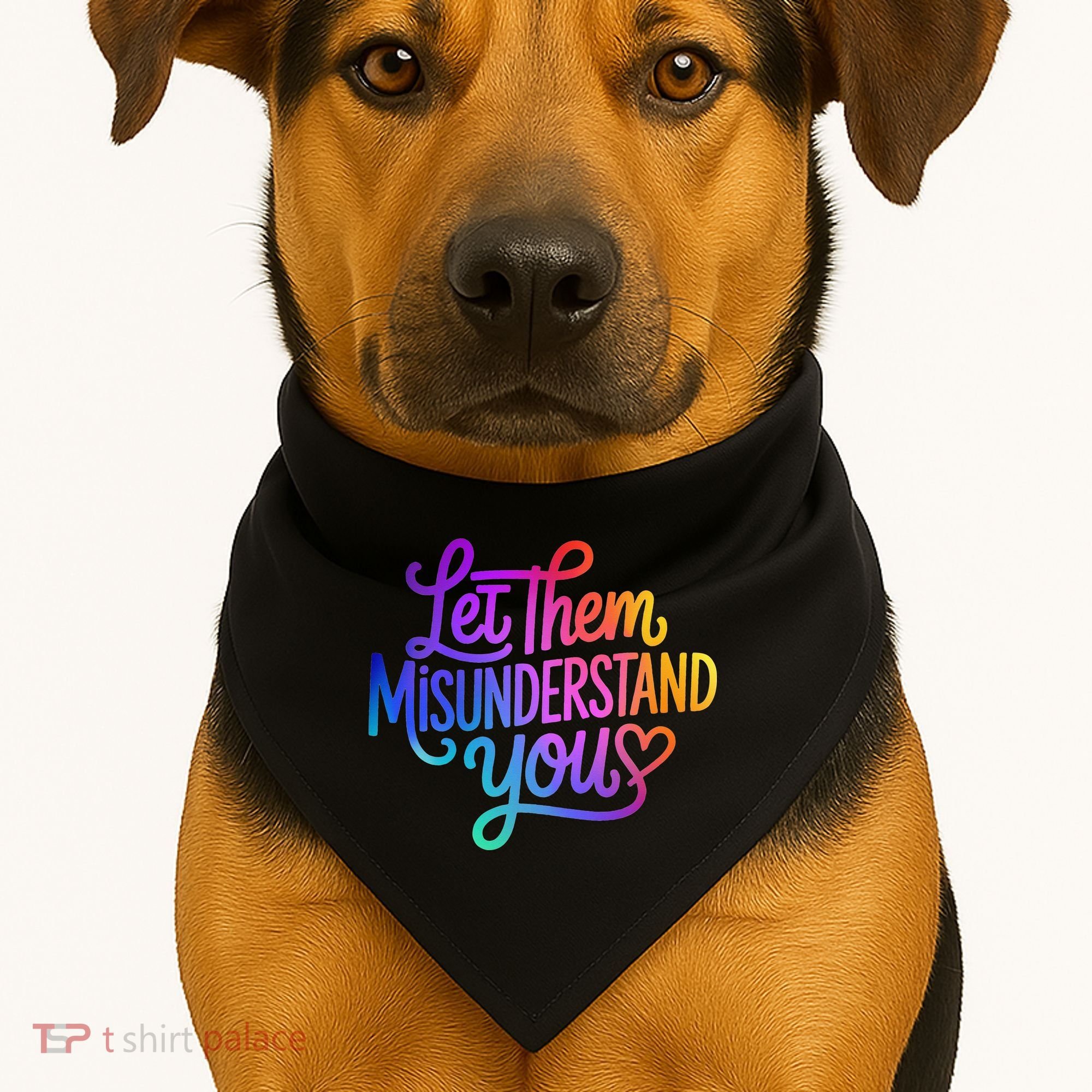 Let Them Misunderstand You Funny Mental Health USA-Made Doggie Bandana