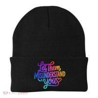 Let Them Misunderstand You Funny Mental Health Beanie thumb 0