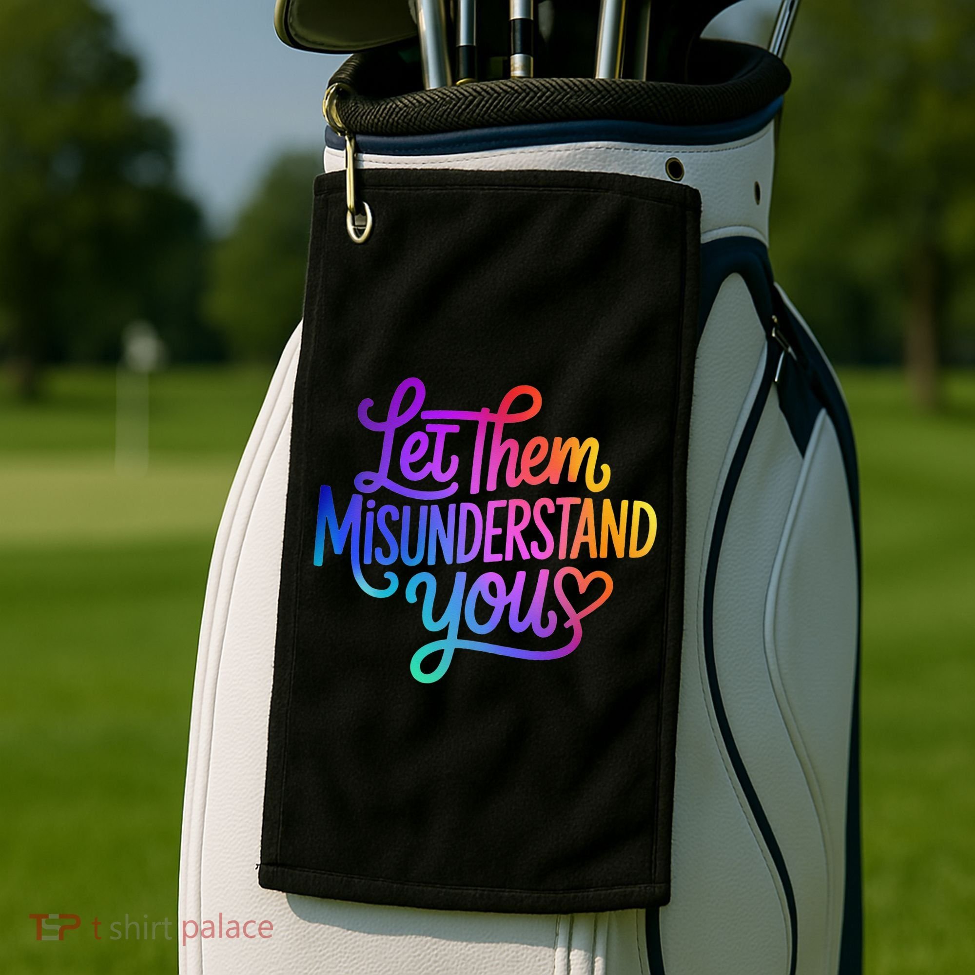 Let Them Misunderstand You Funny Mental Health Golf Towel