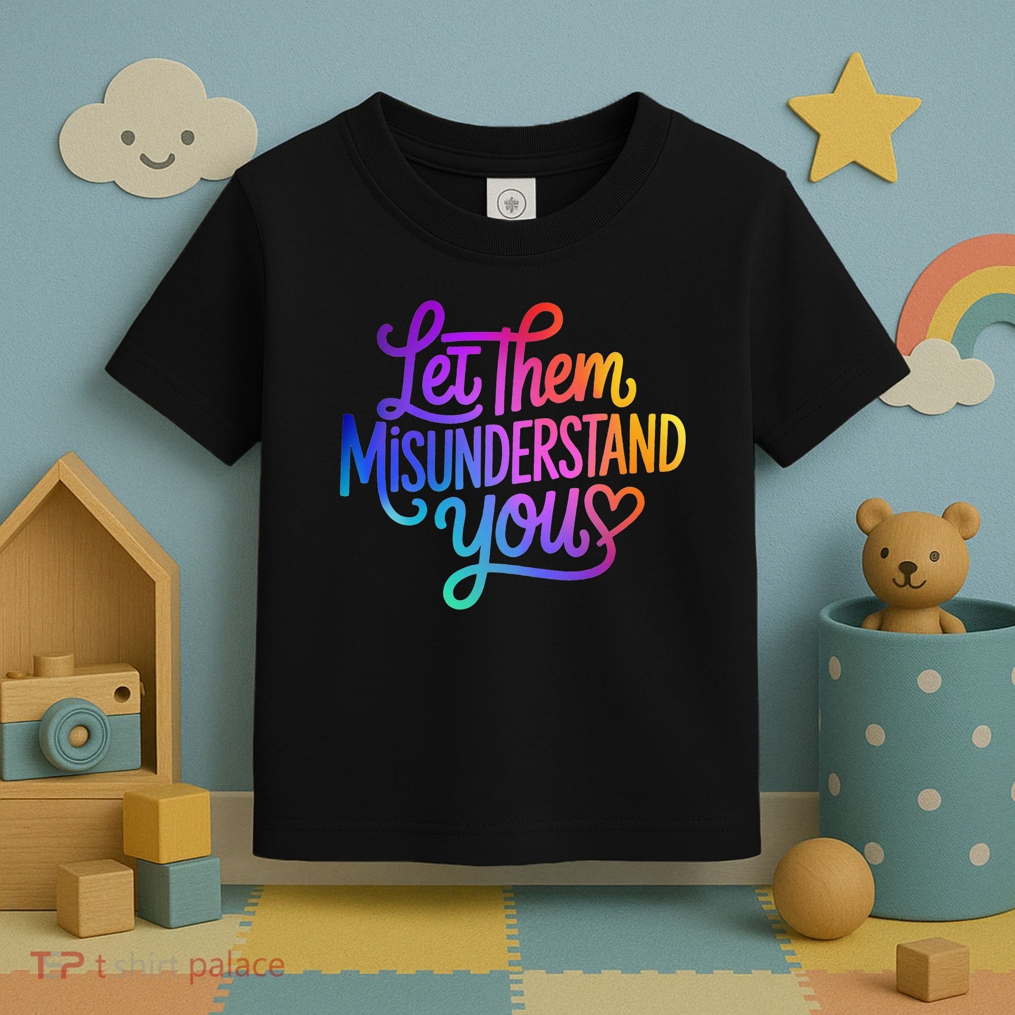 Let Them Misunderstand You Funny Mental Health Toddler T-Shirt