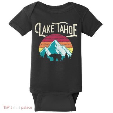 Lake Tahoe Mountain Baby Bodysuit