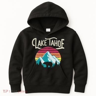 Lake Tahoe Mountain Kids Hoodie
